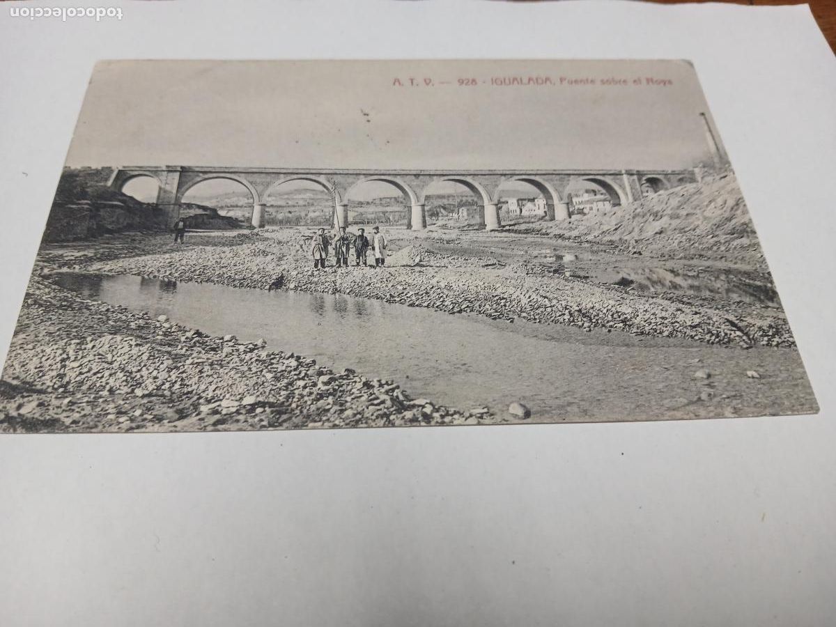 Postales: postal igualada, puente sobre el noya, atv 928
