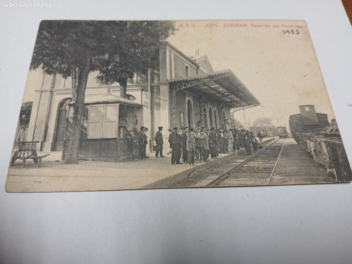 Postales: cervera, estacion del ferro-carril, atv 4273