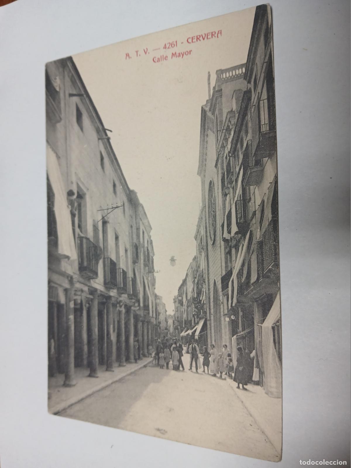 Postales: postal cervera, calle mayor, atv 4261