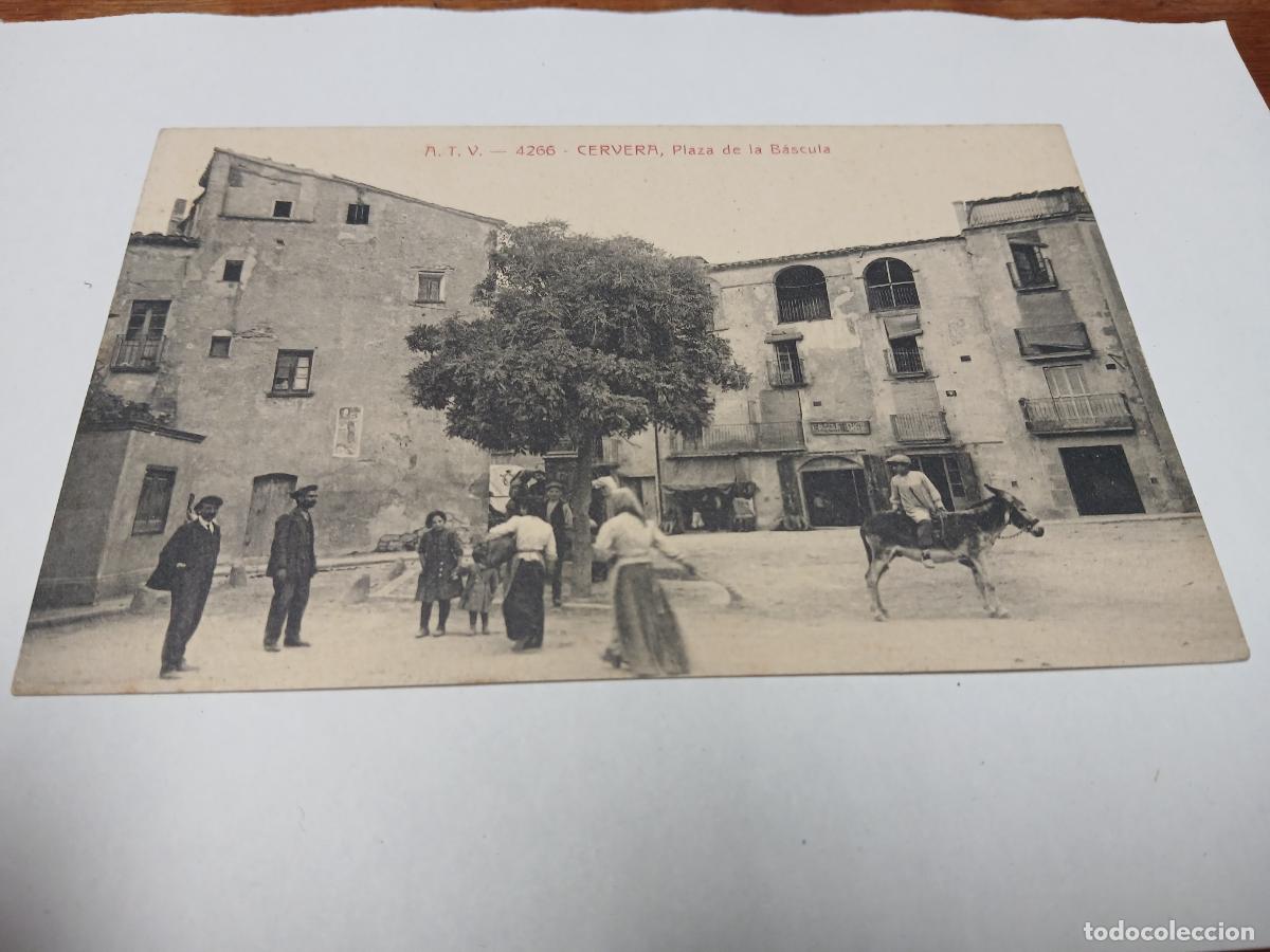 Postales: postal cervera, plaza de la bascula, atv 4266