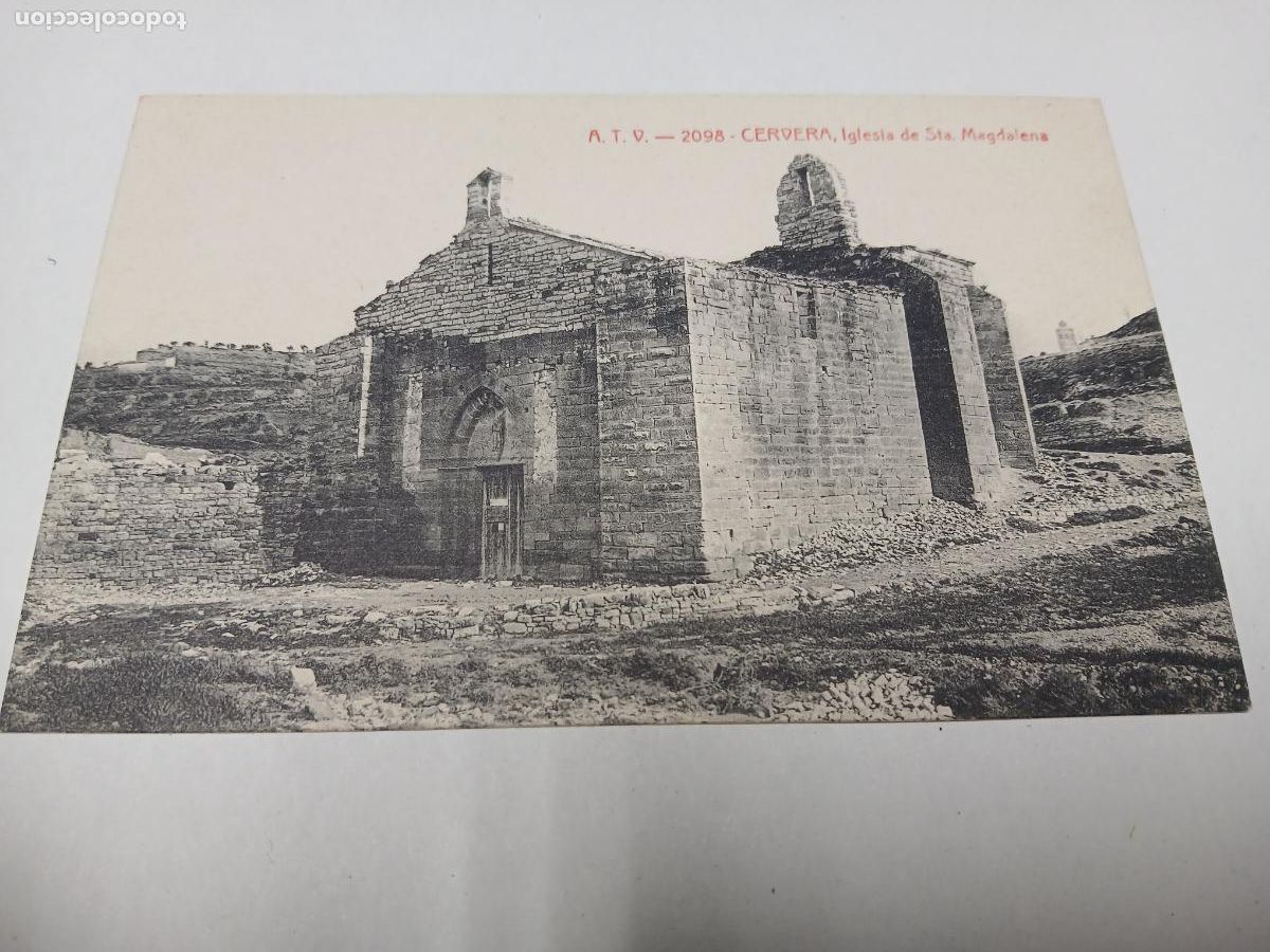 Postales: postal cervera, iglesia de sta. magdalena, atv 2098
