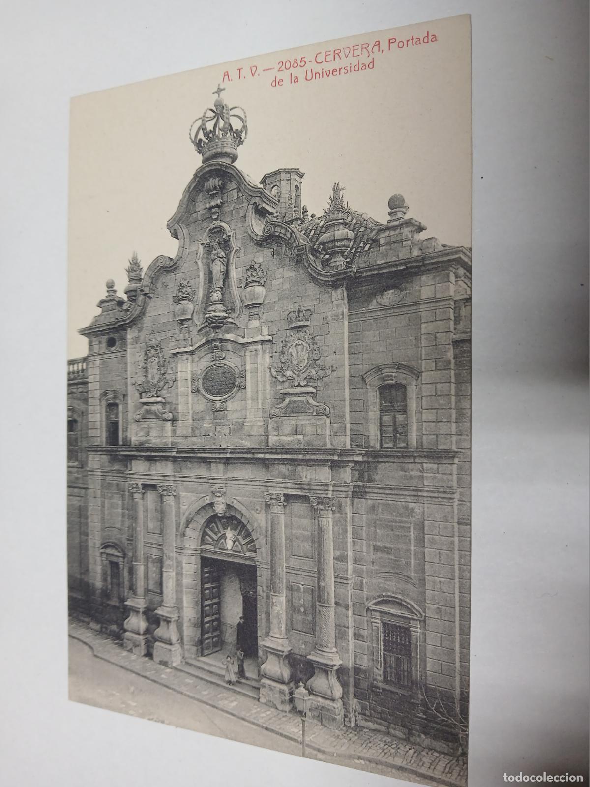 Postales: postal cervera, portada de la universidad, atv 2085