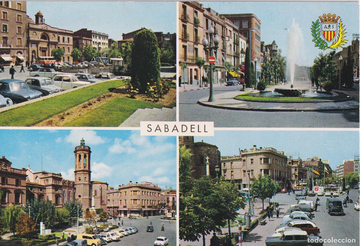Postales: SABADELL, VARIOS ASPECTOS DE LA CIUDAD - GARCIA GARRABELLA 218 - ESCRITA 1966