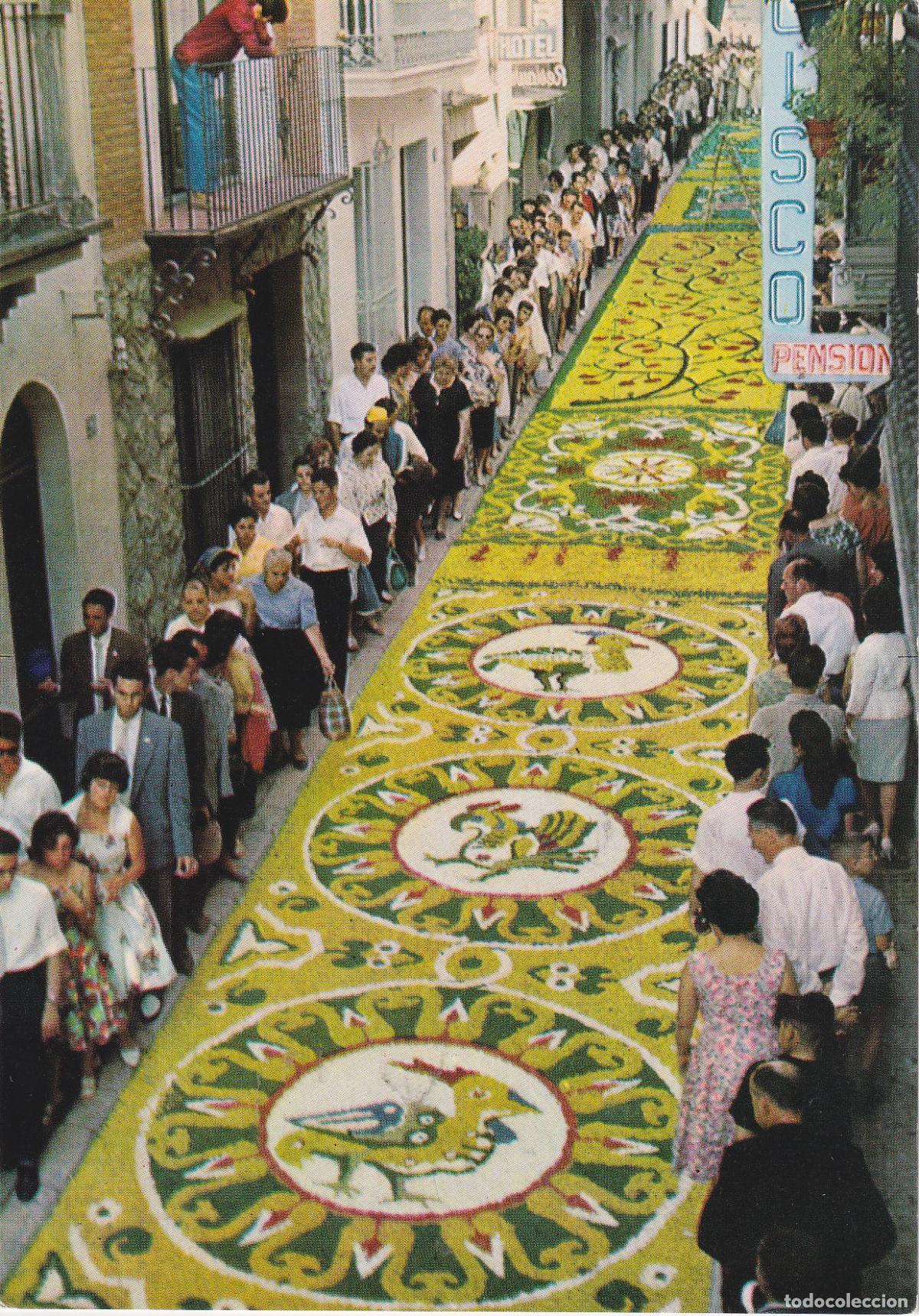 Postales: SITGES (BARCELONA) FIESTA CORPUS CHRISTI, ALFOMBRA FLORES - R.GASSO N&ordm;47 - S/C