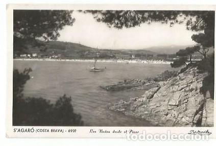 Postales: ANTIGUA POSTAL 6901 S'AGARO COSTA BRAVA LOS BA&Ntilde;OS DESDE EL PINAR ZERKOWITZ