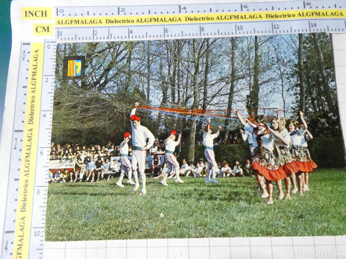 Postales: POSTAL DE GERONA. A&Ntilde;O 1968 OLOT DANZA DE LAS CINTAS 4303 ESCUDO ORO. 3808