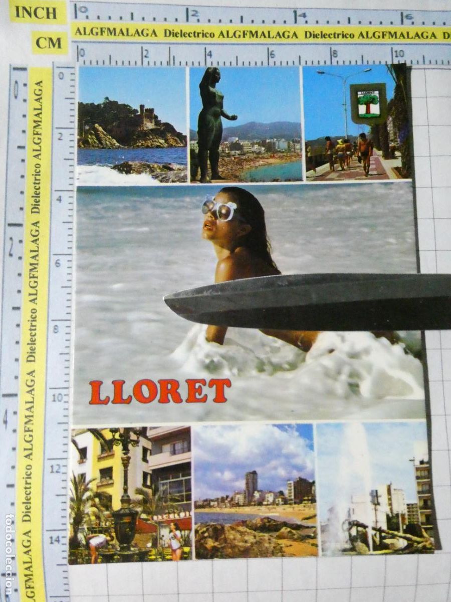 Postales: POSTAL DE GERONA. A&Ntilde;O 1980. LLORET DE MAR. MUJER DESNUDOS TOPLESS 98 ESCUDO ORO. 3811