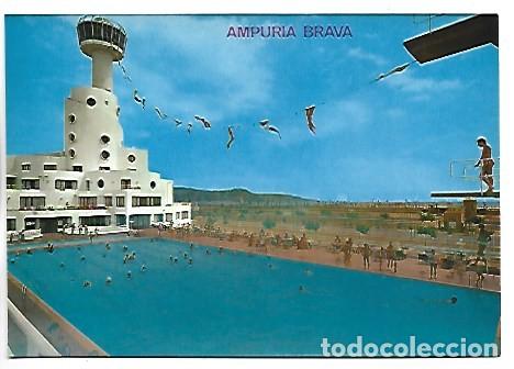 Postales: TORRE Y PISCINA DEL CLUB NAUTICO.- AMPURIBRAVA