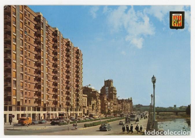 Postales: m012112 Lleida Avenida Madrid Y Rio Segre 1967 Escudo De Oro N&ordm;3617 sc