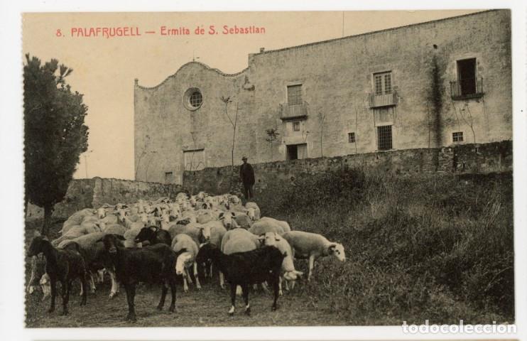 Postales: a11525 Calella De Palafrugell Ermita De San Sebastian Roisin N&ordm;8 sc pastor con ovejas