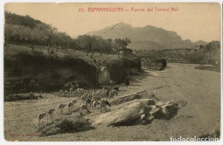 Postales: a11528 Esparreguera Fuente Del Torrent Mal Roisin N&ordm;20 circulada sin sello ovejas