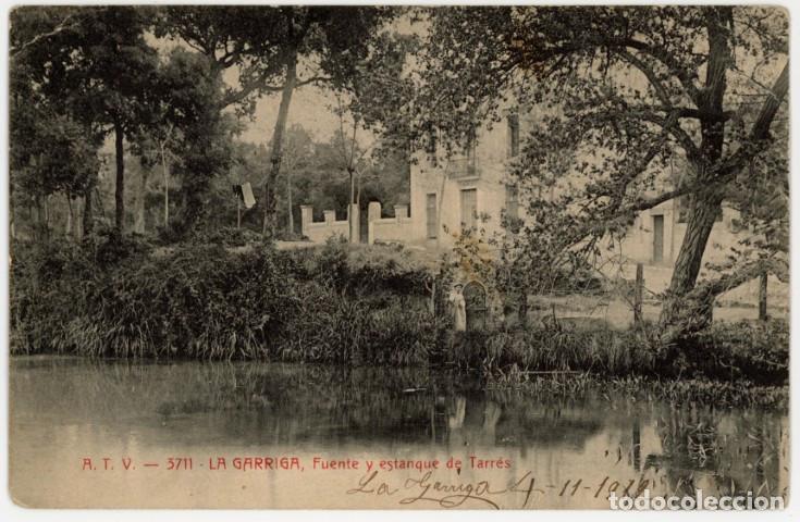 Postales: a11534 La Garriga Fuente Y Estanque De Tarres Atv N&ordm;3711 escrita