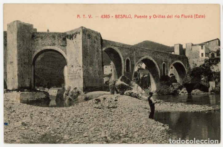 Postales: a11535 Besalu Puente Y Orillas Del Riuo Fluvia (Este) Atv N&ordm;4385 sc