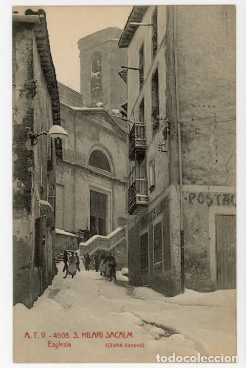 Postales: a11539 Sant Hilari Sacalm Esglesia Atv N&ordm;4508 sc animada
