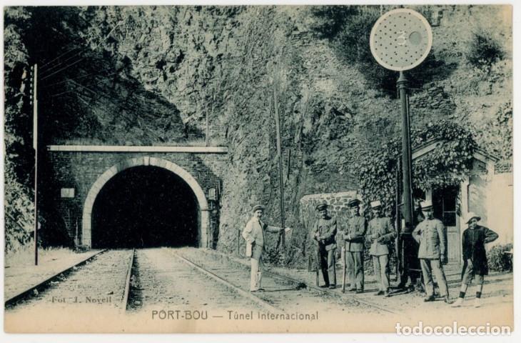 Postales: a11544 Portbou Tunel Internacional Novell circulada 1932