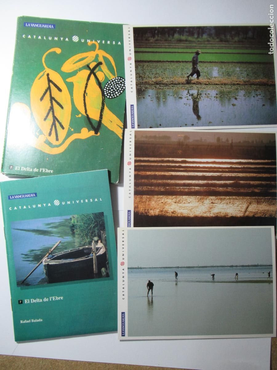 Postales: El Delta de l'Ebre - Catalunya Universal - La Vanguardia - 3 postales y librito 48 p&aacute;ginas