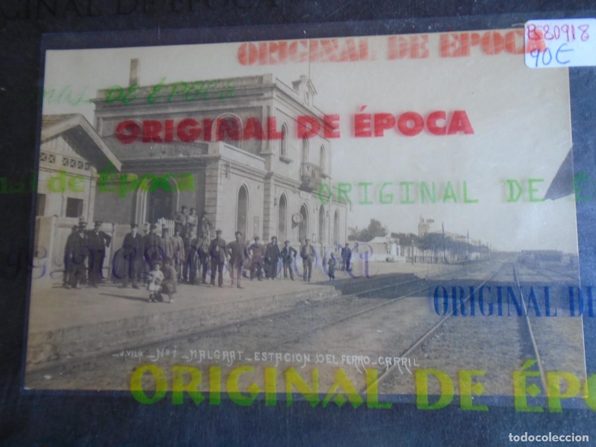 Postales: (PS-80918)POSTAL FOTOGRAFICA DE MALGRAT-ESTACION DEL FERROCARRIL.J.VILA.N&ordm;1