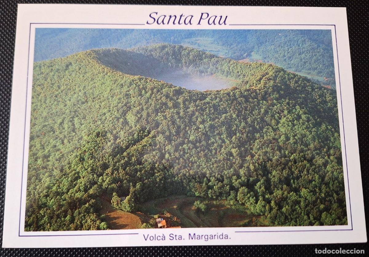 Postales: SANTA PAU - LA GARROTXA (GERONA) - POSTAL COLOR ANTIGUA - VOLCA STA. MARGARIDA - SIN CIRCULAR