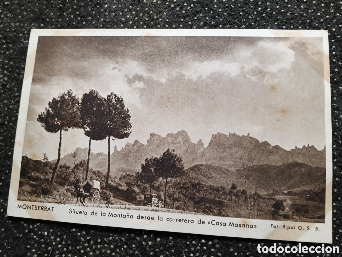 Postales: Montserrat Vista de la silueta de la monta&ntilde;a desde la carretera de Casa Ma&ntilde;ana. Foto Ripol