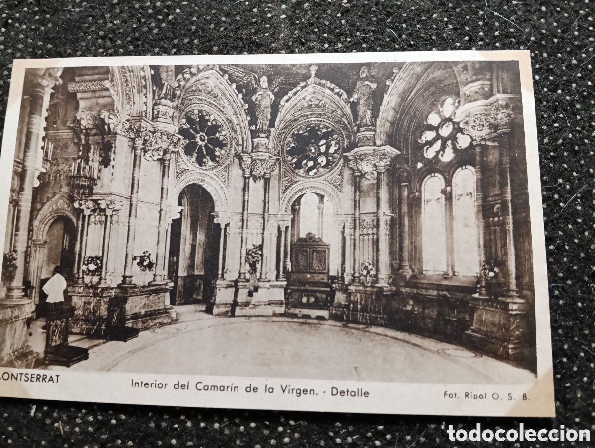 Postales: Montserrat Interior del Camar&iacute;n de la Virgen &rdquo;detalle&rdquo; foto Ripol