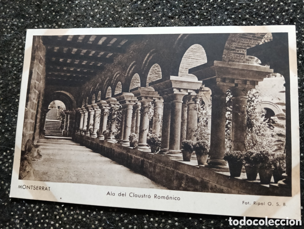 Postales: Montserrat, Ala del claustro Rom&aacute;nico, foto Ripol