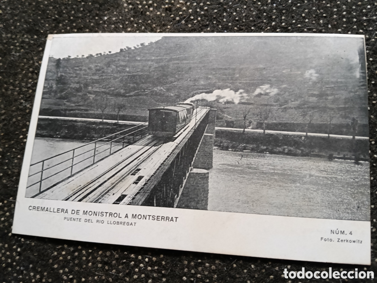 Postales: TREN CREMALLERA DE MONISTROL A MONTSERRAT PUENTE SOBRE EL R&Iacute;O LLOBREGAT Foto ZERKOWITZ N&ordm;4