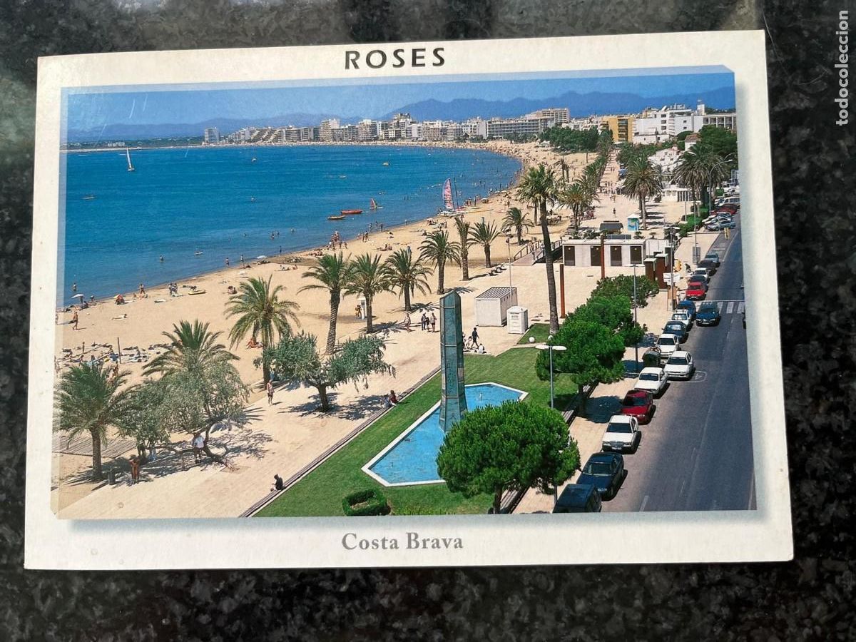 Postales: postal Roses Girona escrita