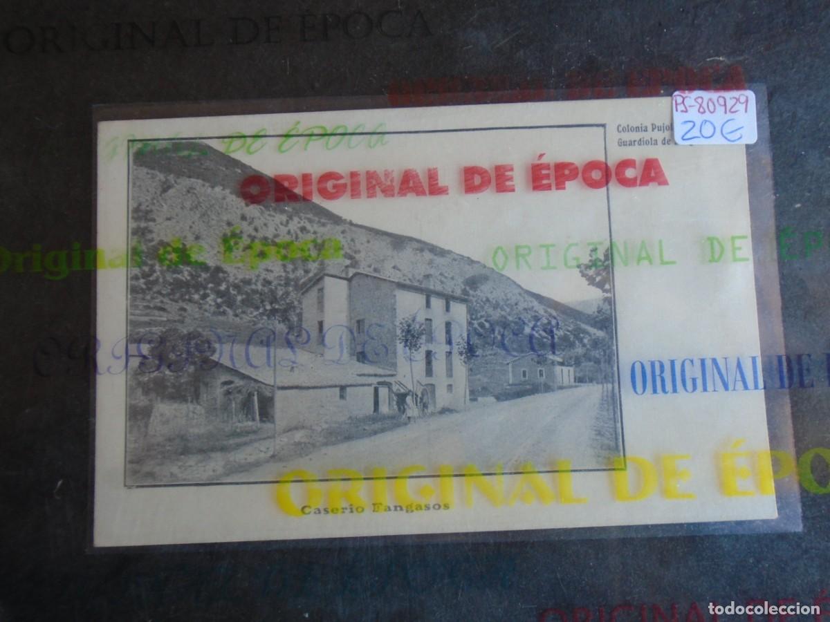 Postales: (PS-80929)POSTAL DE GUARDIOLA DE BERGA-COLONIA PUJOL-THOMAS.CASERIO FANGASOS
