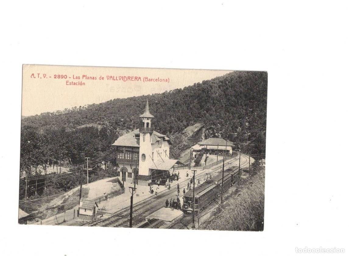 Postales: BARCELONA. ATV 2890. LAS PLANAS DE VALLVIDRERA. ESTACI&Oacute;N