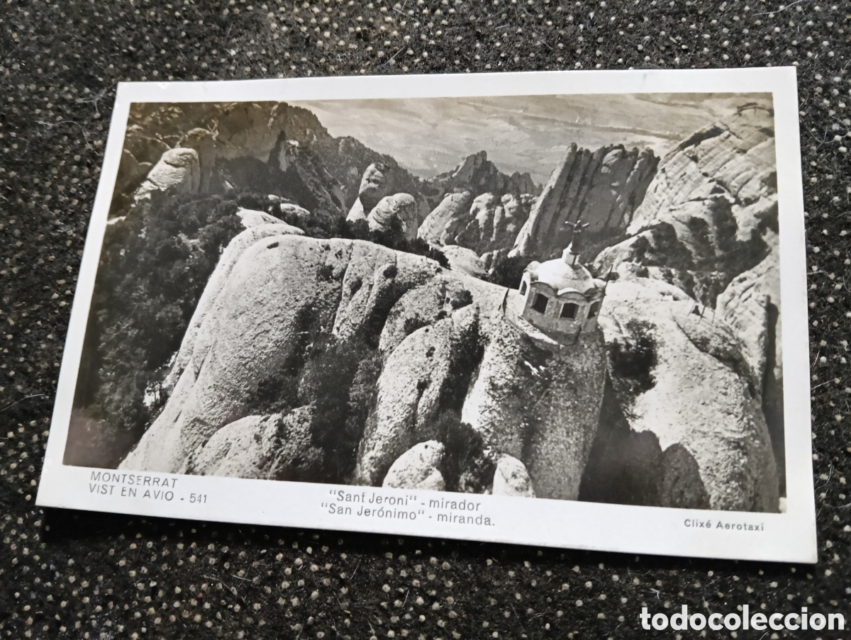 Postkarten: Montserrat visto en avi&oacute;n, Santa Jeroni el mirador.