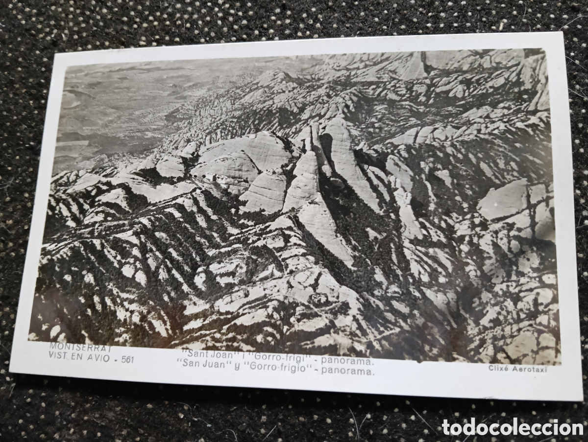 Postkarten: Montserrat visto en avi&oacute;n, San Juan y el Gorro Frigit, panorama de la monta&ntilde;a