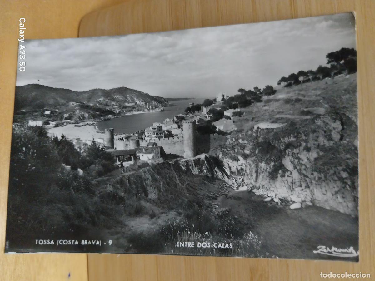 Postales: TOSSA ENTRE DOS CALAS ED ZERKOWITZ 9 CIRCULADA A&Ntilde;O 1955 BARCAS