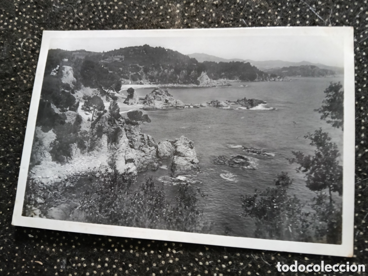 Postales: ANTIGUA POSTAL FOTOGR&Aacute;FICA, LLORET DE MAR, PUNTAS DE SANTA CRISTINA. PLAYA SA BOADELLA