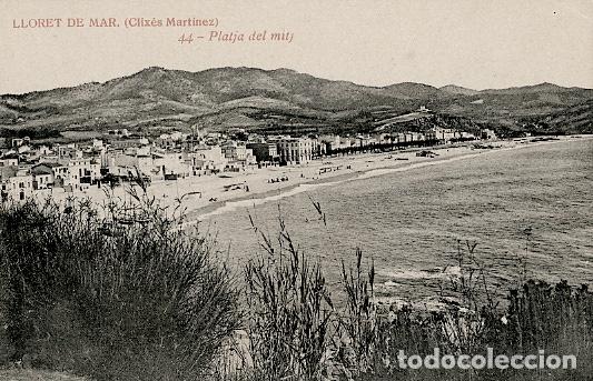Postales: Postal Lloret de Mar 44 - Platja del Mitj (clis&eacute;s Martinez)