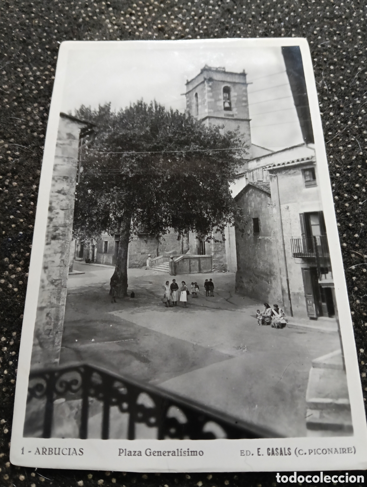 Postales: Gerona La Selva, Arbusias, plaza del General&iacute;simo