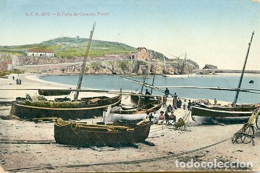 Postales: Postal A.T.V. 3072 S. Feliu de Guisos. Playa