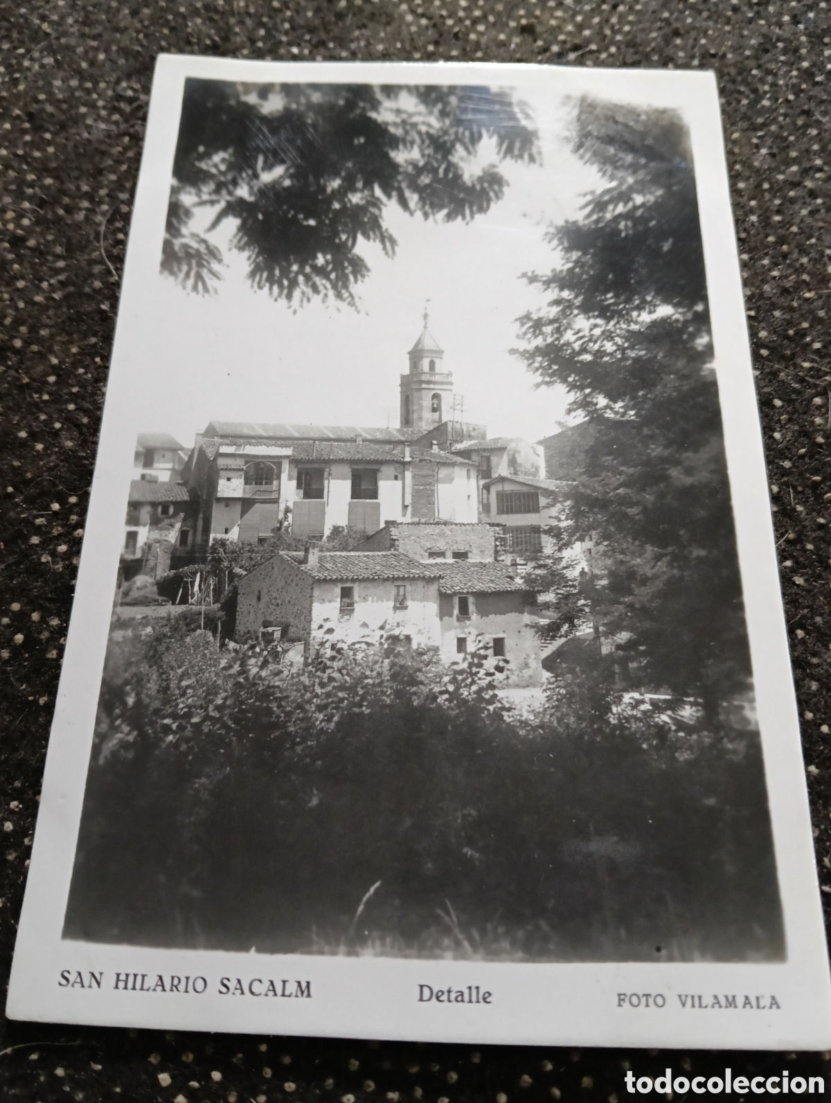 Postales: Postal de San Hilari Sacalm, vista parcial, detalle.