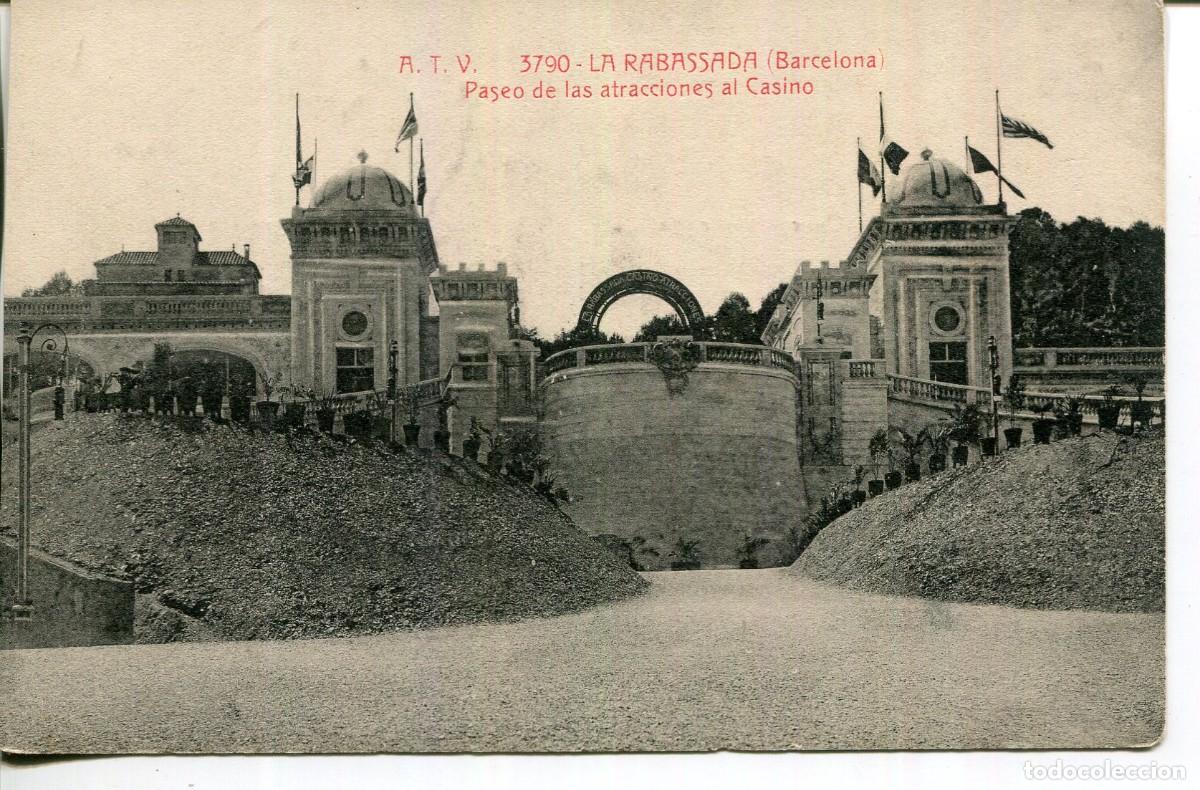 Postales: BARCELONA-LA RABASSADA-PASEO DE LAS ATRACCIONES AL CASINO-ATV-3790