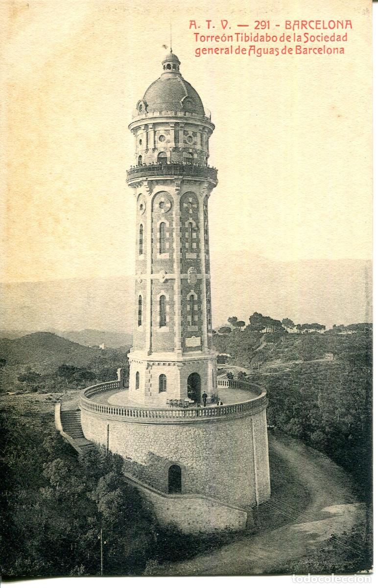 Postales: BARCELONA-TORREON TIBIDABO-S.G. AGUAS BARCELONA-ATV-291