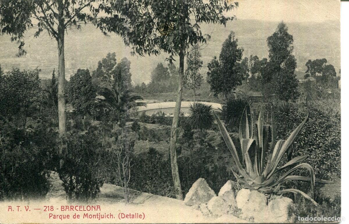 Postales: BARCELONA-PARQUE DE MONTJUICH(DETALLE)-ATV-218