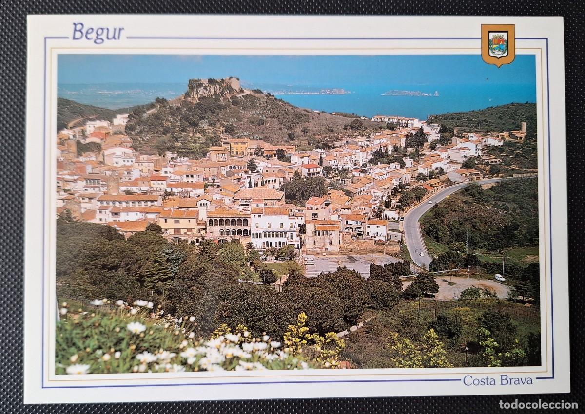 Postales: COSTA BRAVA (GERONA) - POSTAL COLOR ANTIGUA - BEGUR, PUEBLO Y CASTILLO - NUEVA