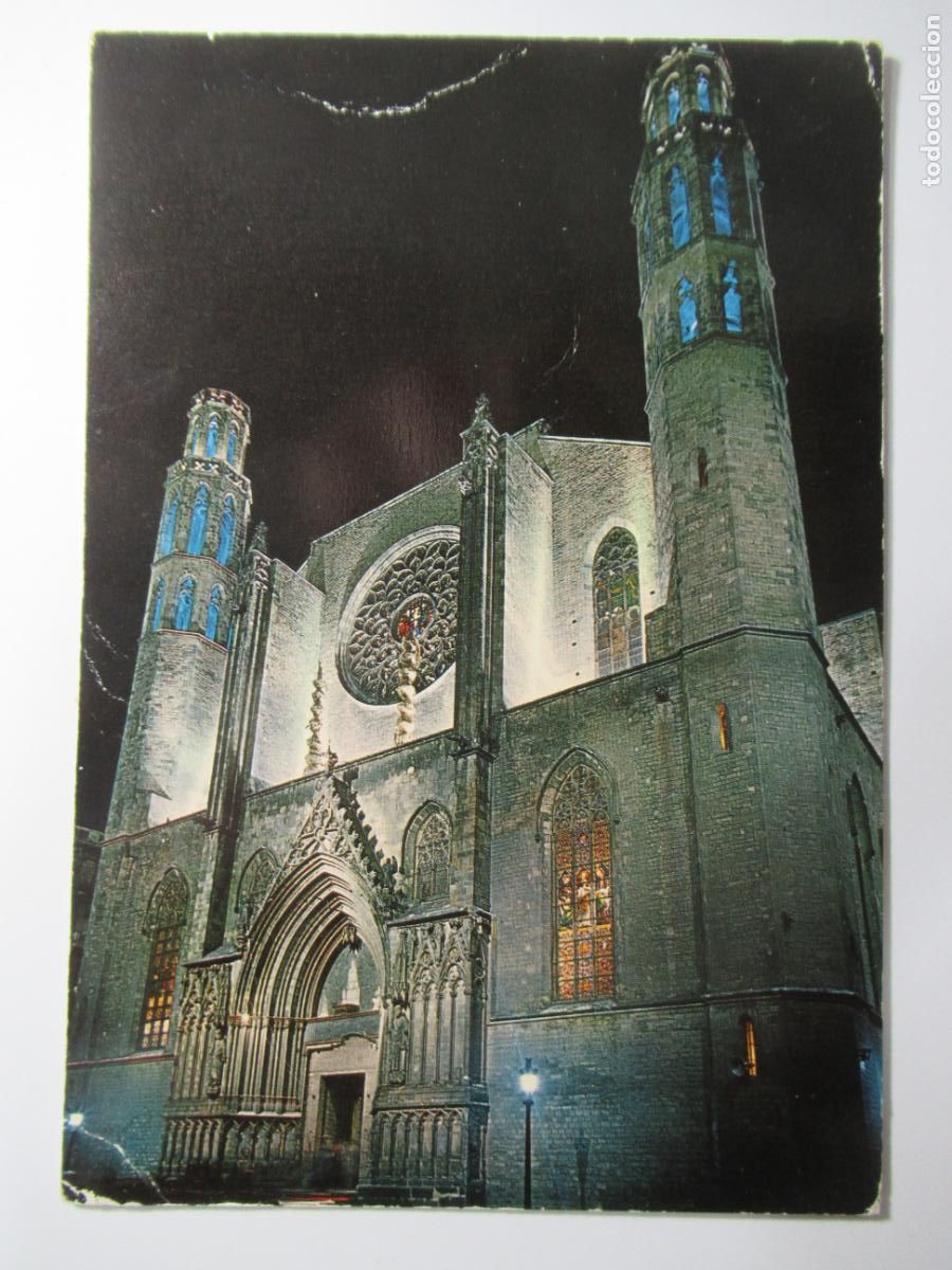 Postales: Barcelona - Bas&iacute;lica de Santa Mar&iacute;a del Mar - Circulada