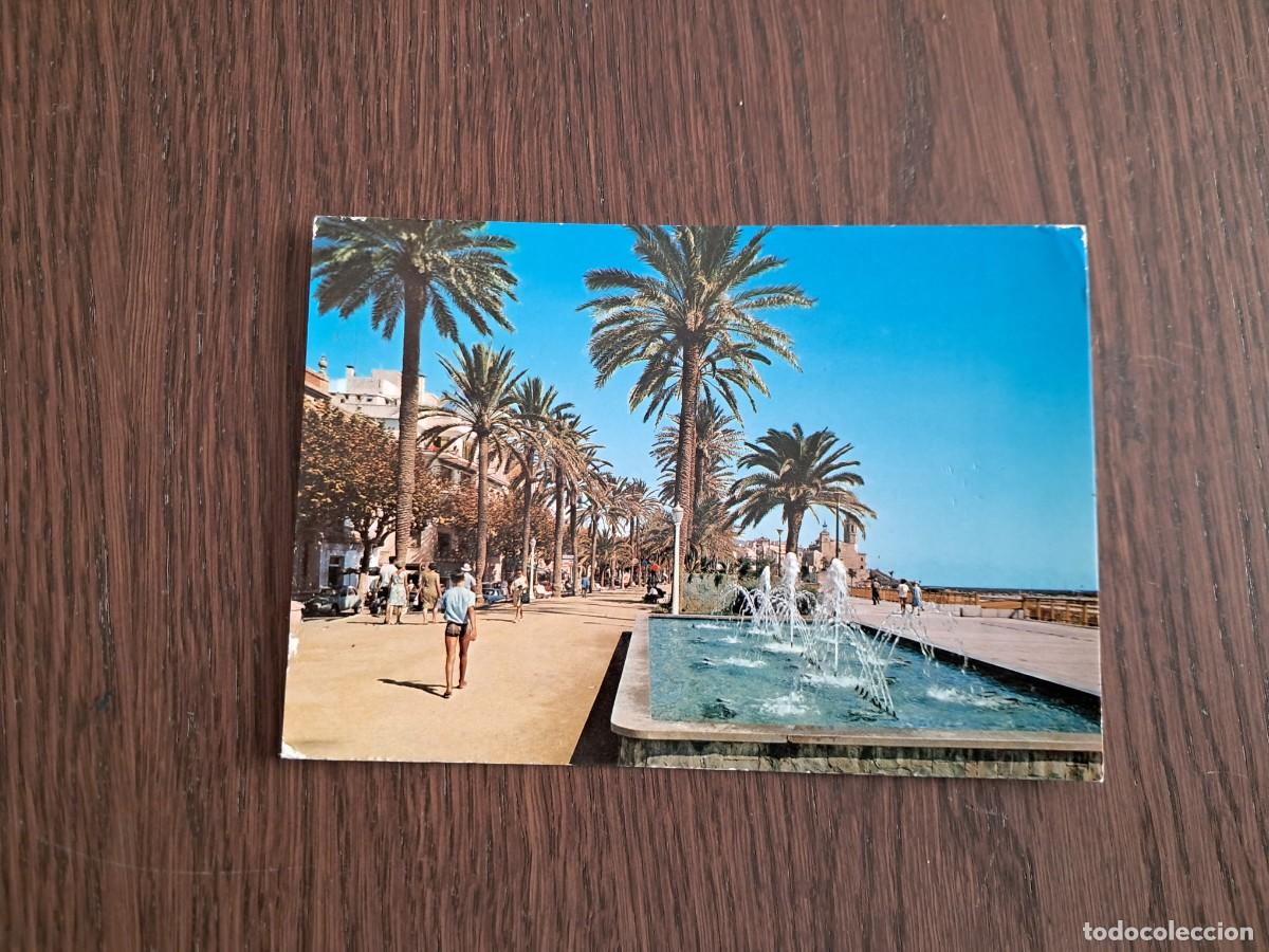 Postales: postal de Espa&ntilde;a, Paseo de la ribera, Sitges n&ordm; 142, escrita, a&ntilde;o 1968.