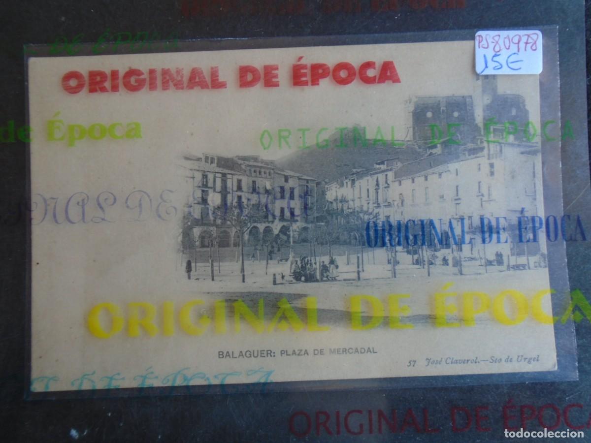 Postales: (PS-80978)POSTAL DE BALAGUER-PLAZA DE MERCADAL.JOSE CLAVEROL