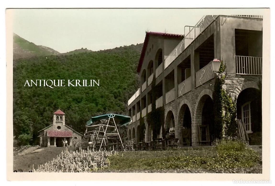 Postales: MONTSENY N&ordm; 50 CAPILLA Y HOTEL DE SAN BERNAT / FOTO ALSINA / SIN FRANQUEAR PERO ESCRITA DORSO