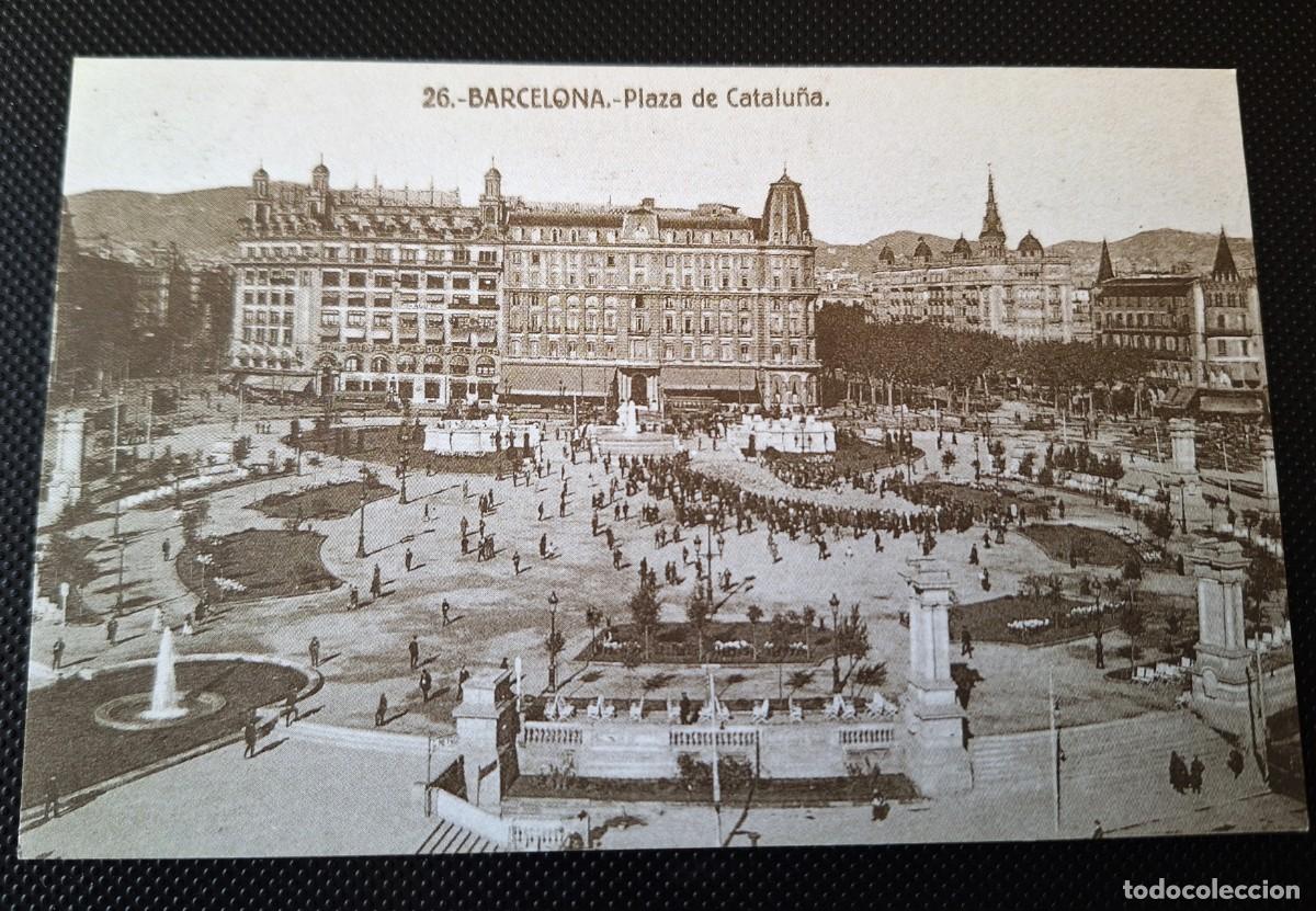 Postales: ANTIGUA POSTAL - BARCELONA - PLAZA CATALU&Ntilde;A - BUEN ESTADO