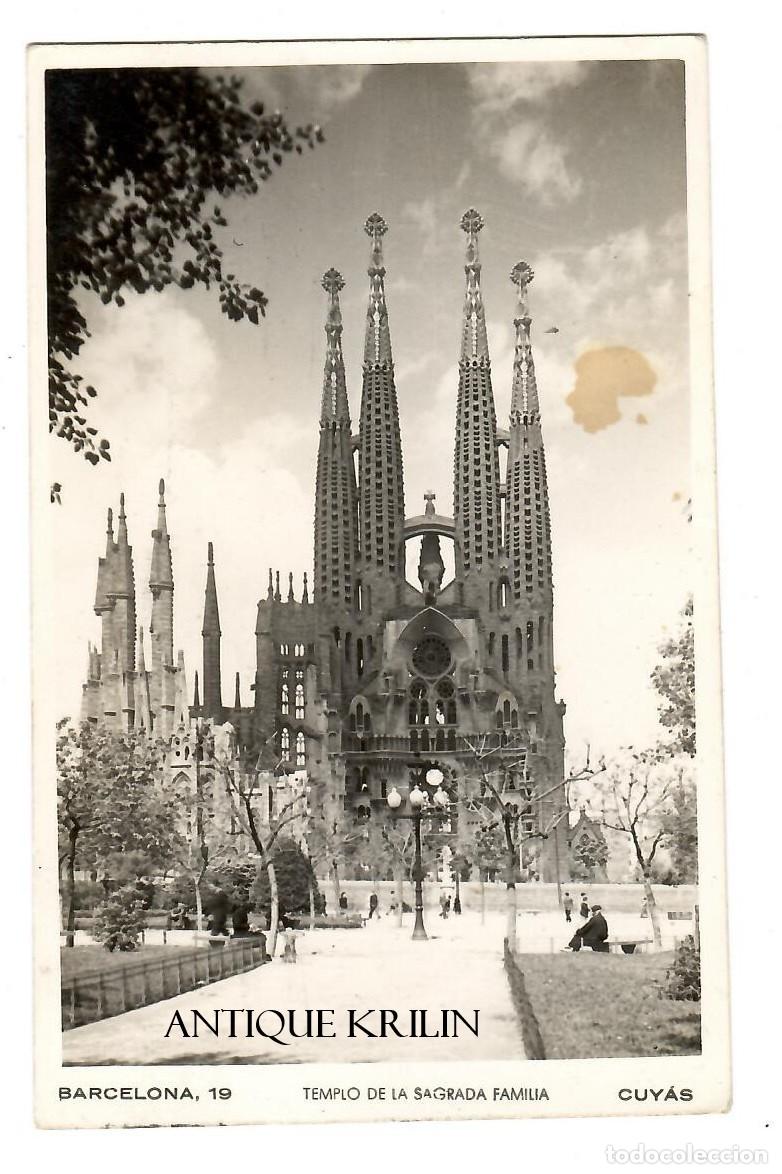 Postales: BARCELONA N&ordm; 19 TEMPLO SAGRADA FAMILIA / FOTO CUY&Aacute;S / FRANQUEADA