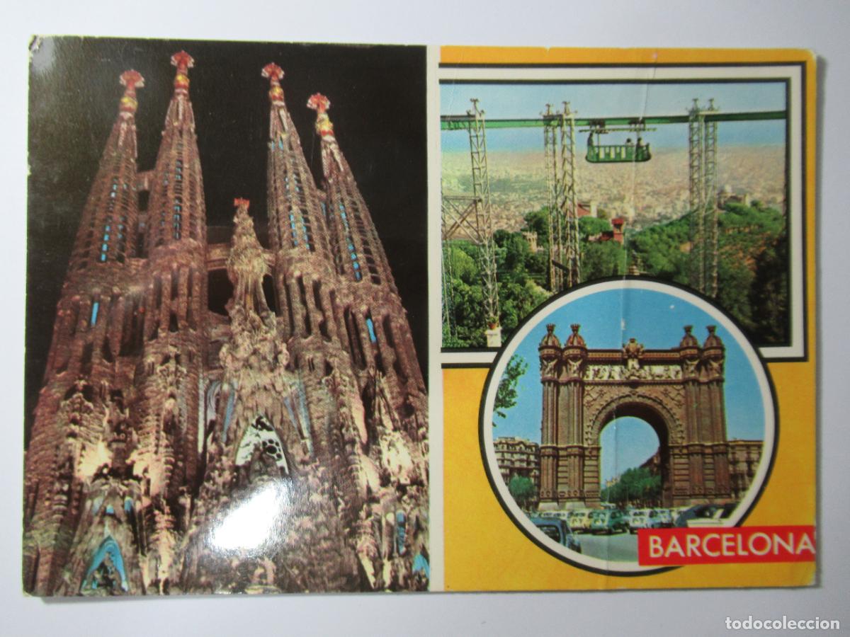 Postales: Barcelona - Diversos aspectos - Escrita - Doblez. Ver foto