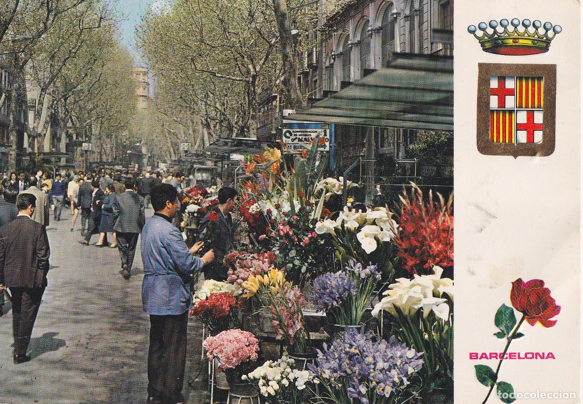 Postales: BARCELONA, PRIMAVERA EN LAS RAMBLAS &ndash; CEDOSA N&ordm;31 &ndash; ESCRITA