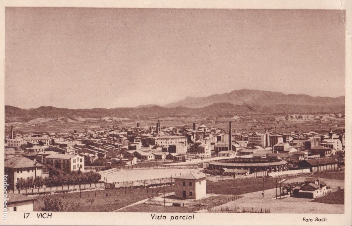Postales: Postal antigua - 17. Vich / Vic. Vista parcial - Foto Bach - Ed. Rieusset - Sin circular